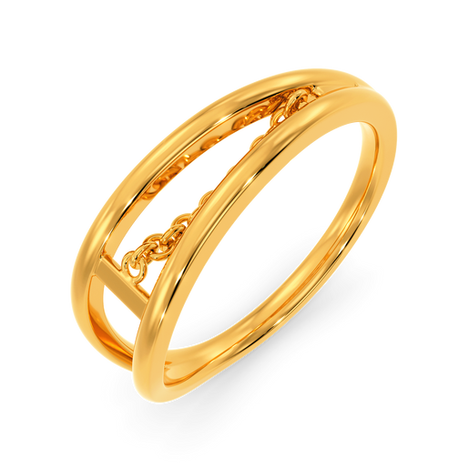 Stringed Love Gold Rings