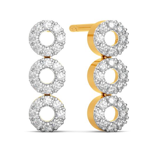 Trinity Tier Diamond Earrings