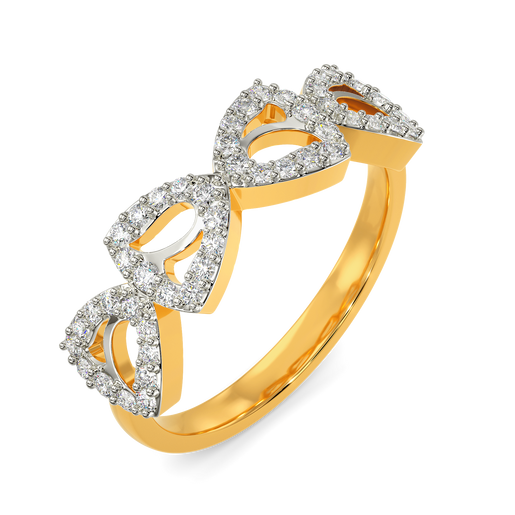 Enveloped In Tulips Diamond Rings