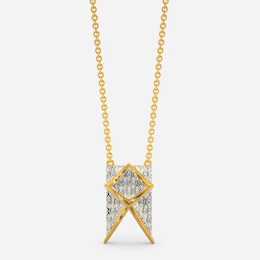 Knit Sparkle Diamond Necklaces