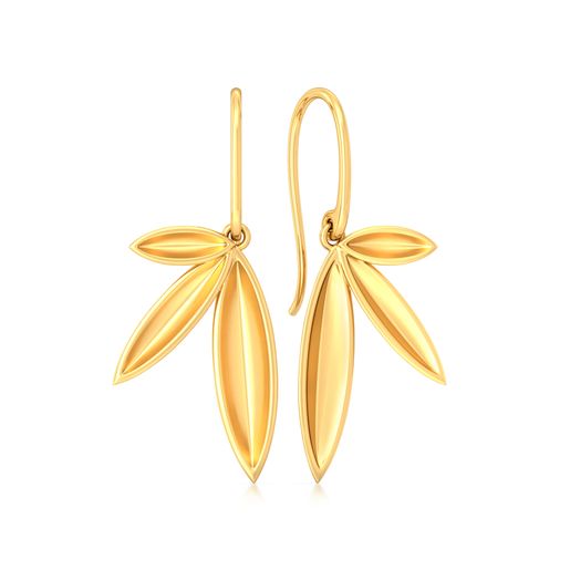 Fun & Foliage Gold Earrings