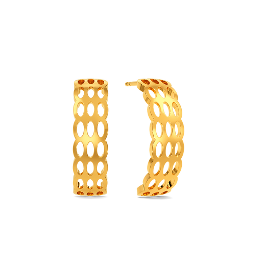 Nesh Mesh  Gold Earrings