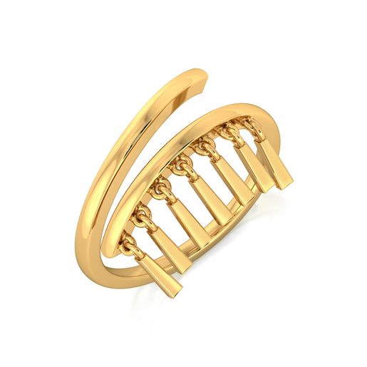 Exaggerated Drama  Gold Rings