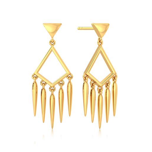 Fabulously Fringe Gold Earrings