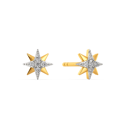 Starburst Studs Diamond Earrings