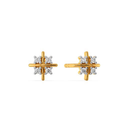 Crosslight Studs Diamond Earrings