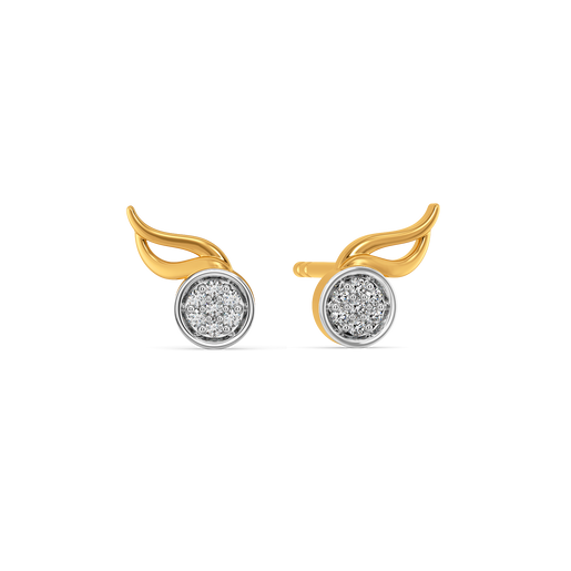 Pavé Swirl Studs Diamond Earrings