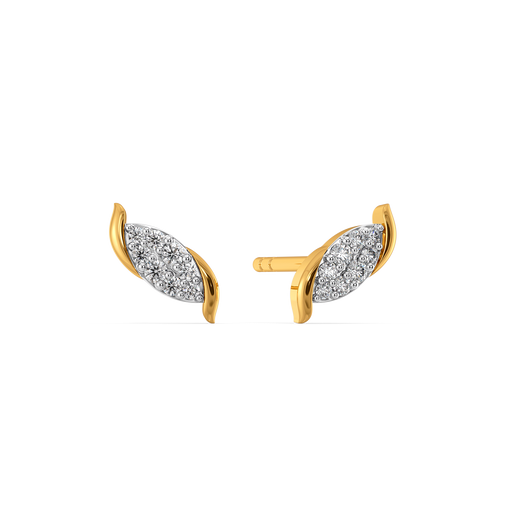 Luxe Spiral Studs Diamond Earrings