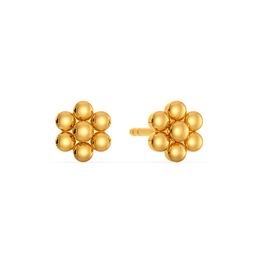 Flora Pop Studs Gold Earrings