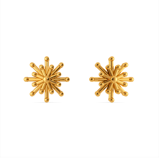 Bloom Dust Studs Gold Earrings