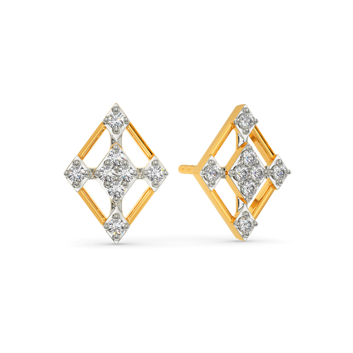 In A Tweed Mood Diamond Earrings