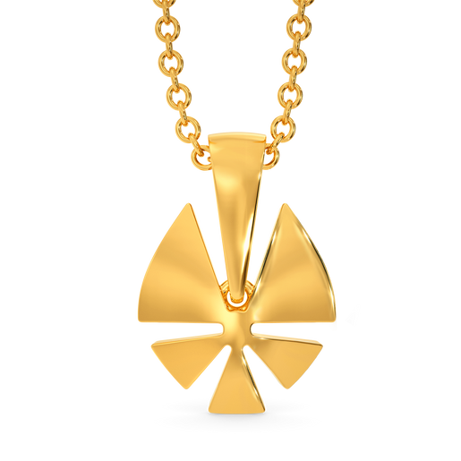 Retro Edge Gold Pendants