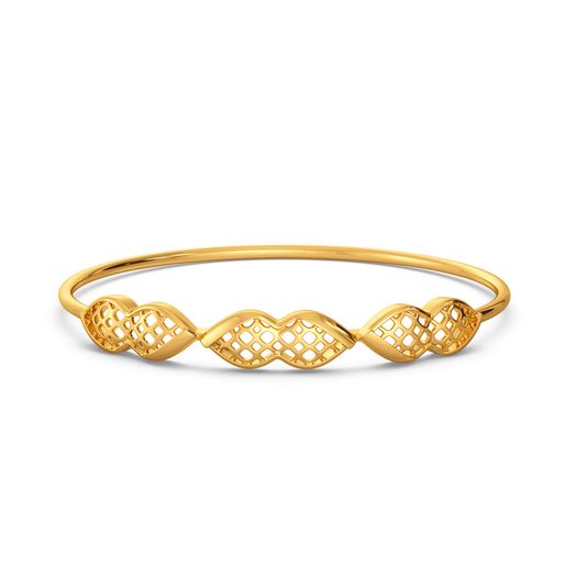 Dramatic Flows Gold Bangles