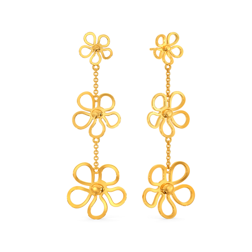 Plumeria Dreams Gold Earrings