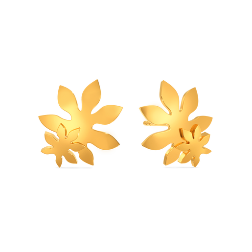 Floral Saga Gold Earrings