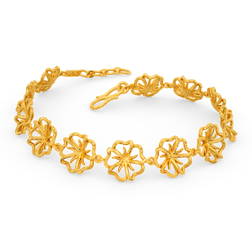 A Floral Tale Gold Bracelets