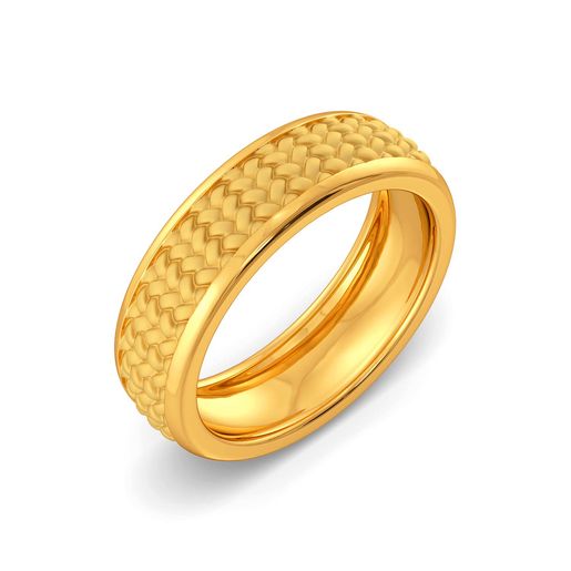 The Herringbone Gold Rings