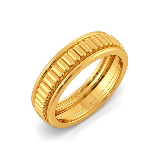 The Satin Weave Gold Rings