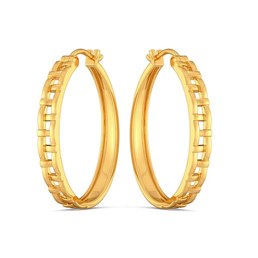 Basket Knits Gold Earrings