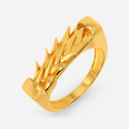 Twill Texture Gold Rings