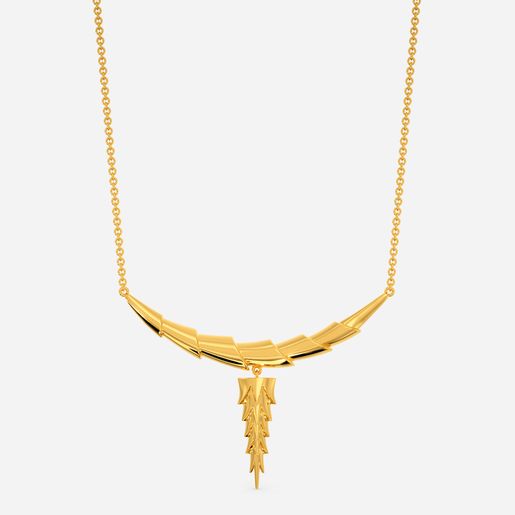 Twill Texture Gold Necklaces