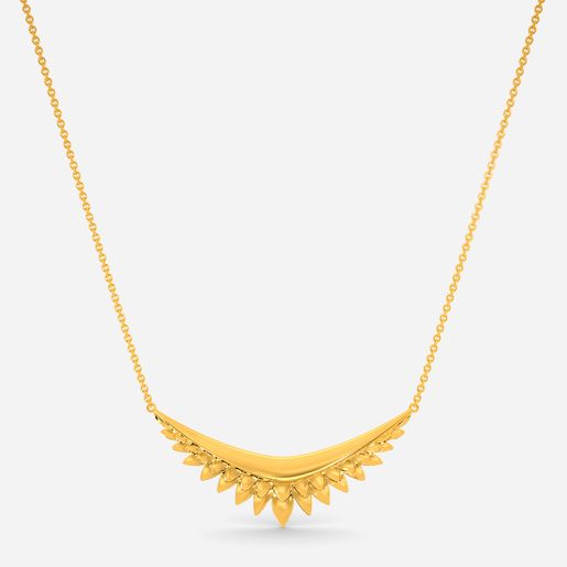 Leptoid Texture Gold Necklaces