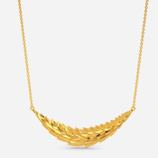 Bristly Dragon Gold Necklaces