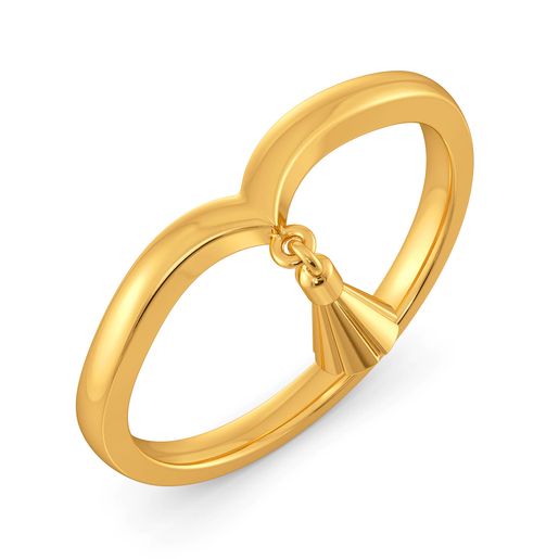 Tassel Swirls Gold Rings