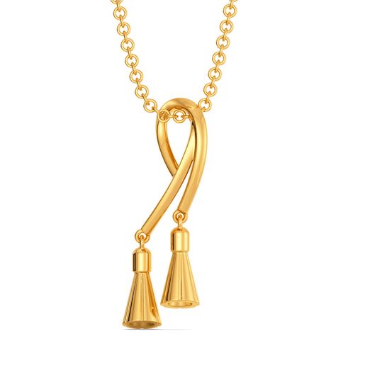 Tassel Swirls Gold Pendants