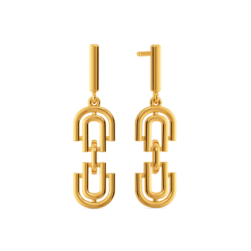 Fastened with Flair Gold Earrings