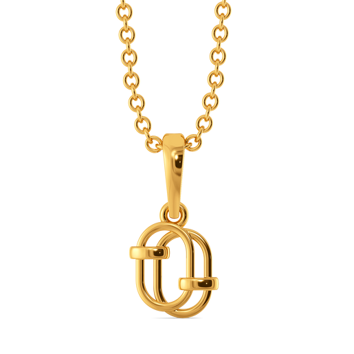 Clasped Charm Gold Pendants