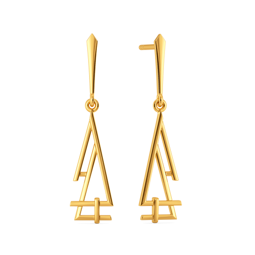 All Buckled Up Gold Earrings