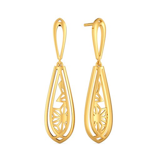 Revealing Beauty Gold Earrings