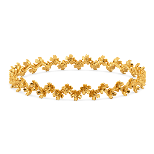 Floral Zest Gold Bangles