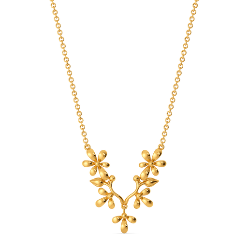 Floral Allure Gold Necklaces