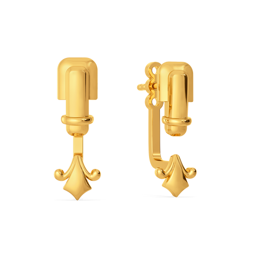 Charm Buckle Gold Earrings