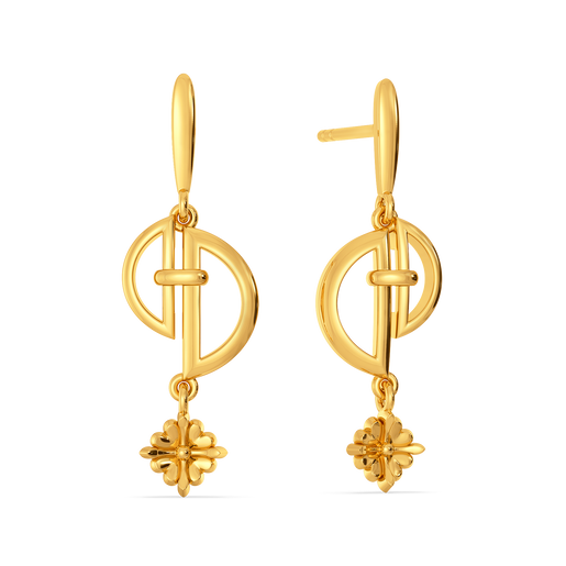 Cinch Charm Gold Earrings