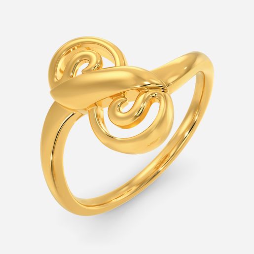 Abstract Novelty Gold Rings