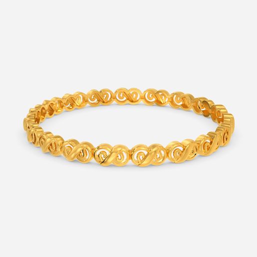 Abstract Novelty Gold Bangles