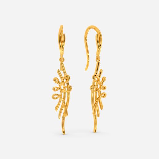 Abstract Anecdotes Gold Earrings