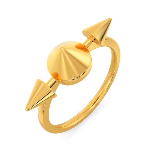 Rusty Spikes Gold Rings