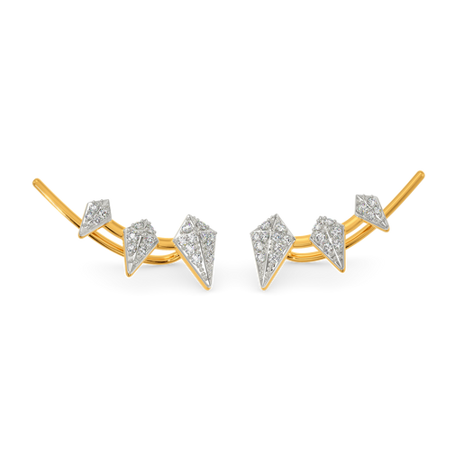 Frosted Spikes Diamond Earrings