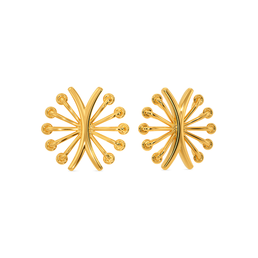 Perfectly Laced Gold Earrings