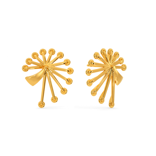 Lace Swirl Gold Earrings