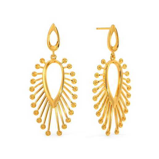 Lace Jade Gold Earrings