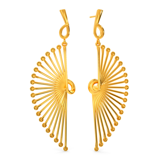 Lace Shimmer Gold Earrings