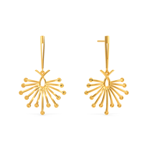 Dazzle in Laces Gold Earrings