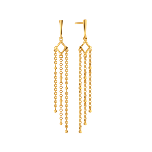 Bound by Strings Gold Earrings