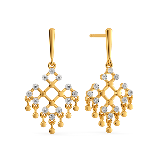 Across Dimensions Diamond Earrings