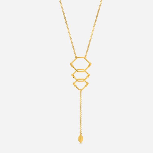Techno Drop Gold Necklaces